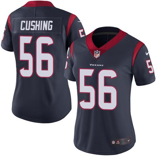 Nike Texans #56 Brian Cushing Navy Blue Team Color Women's Stitched NFL Vapor Untouchable Limited Jersey